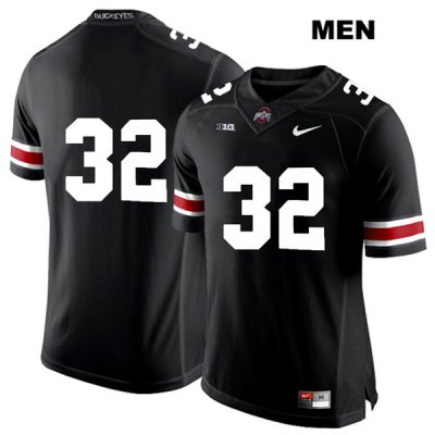 Men's NCAA Ohio State Buckeyes Tuf Borland #32 College Stitched No Name Authentic Nike White Number Black Football Jersey PA20G03TX